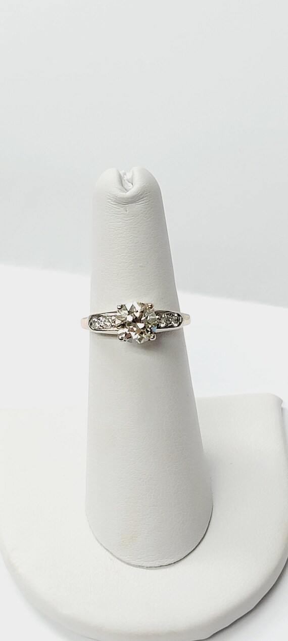 Unique Diamond Engagement Ring with Round Diamond… - image 4