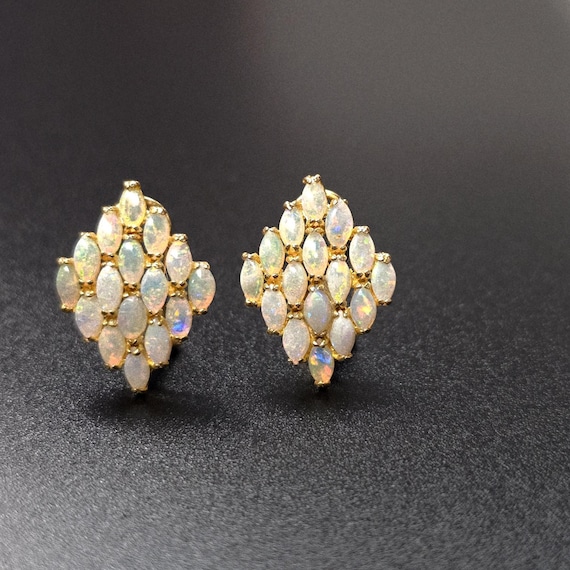 Colorful 14ky Opal Earrings