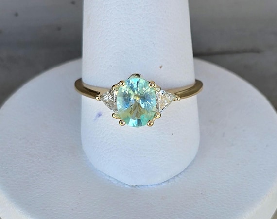 GIA Certified PARIABA Tourmaline and Diamond Ring WOW!!!