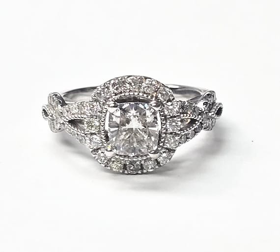 Super Pretty Cushion Cut Diamond (GIA) Engagement Ring
