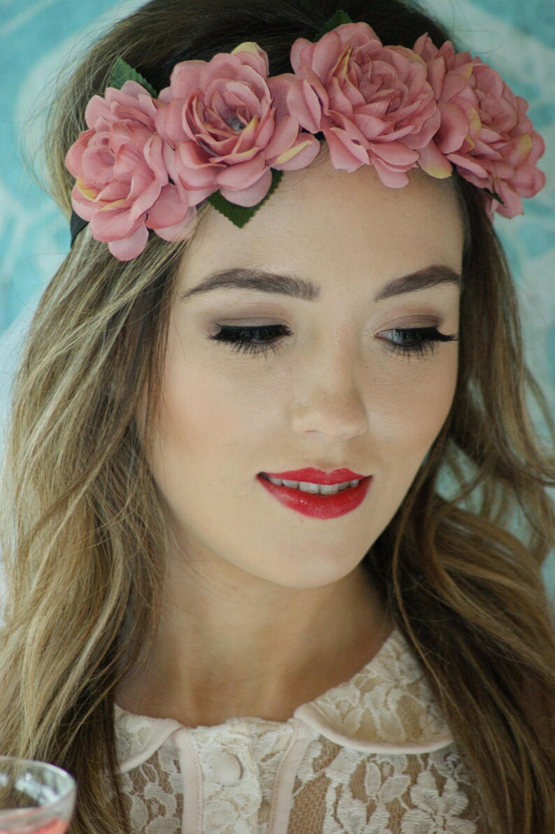 Bride to Be Flower Crown Bachelorette Veil Hen Party Veil Etsy