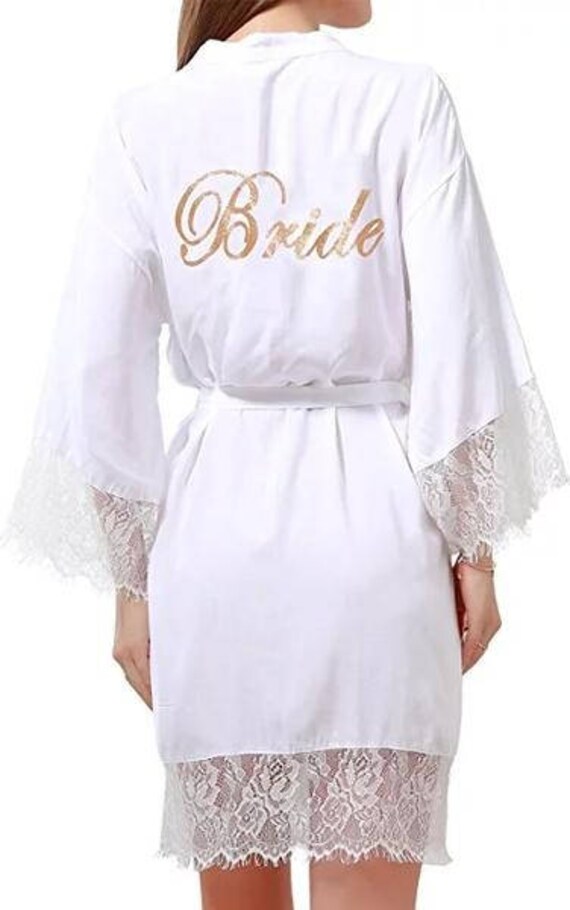 cotton bride dressing gown