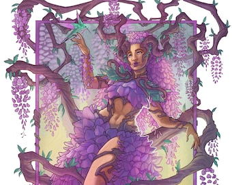 Wisteria Queen Art Print