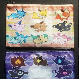 Eeveelution DOUBLE-SIDED Zipper Pouch
