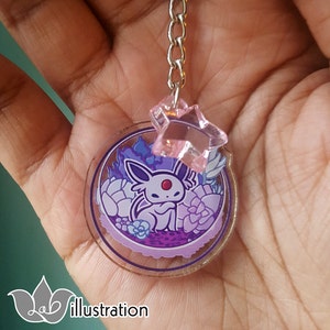 Espeon Terrarium DOUBLE SIDED Charm
