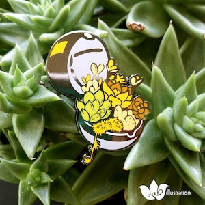 Ultra Ball Succulent Enamel Pin 2&quot;