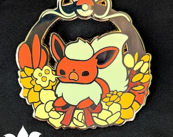 Flareon Succulent Wreath Hard Enamel Pin 2.5"