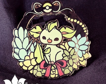 Leafeon Succulent Wreath Hard Enamel Pin 2.5"