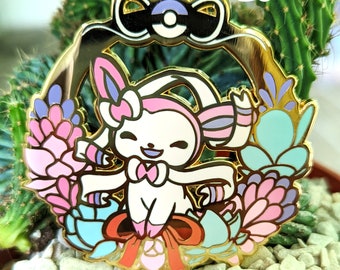 Sylveon Succulent Wreath Hard Enamel Pin 2.5"