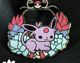 Espeon Succulent Wreath Hard Enamel Pin 2.5"