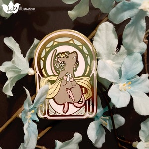 Rat Nouveau Hard Enamel Pin 2&quot;