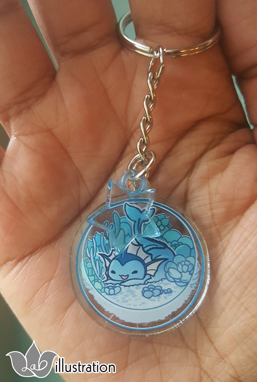 Vaporeon Terrarium  DOUBLE-SIDED Charm