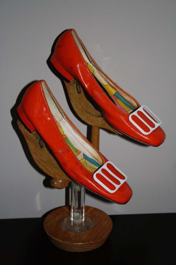 Vintage Groovy Mod 60s Mid Century Shoes Women's J