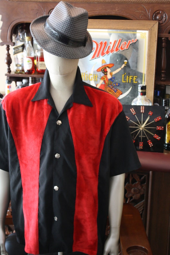 60s Bowling Shirt Velvet Casino Wear Los Angeles R