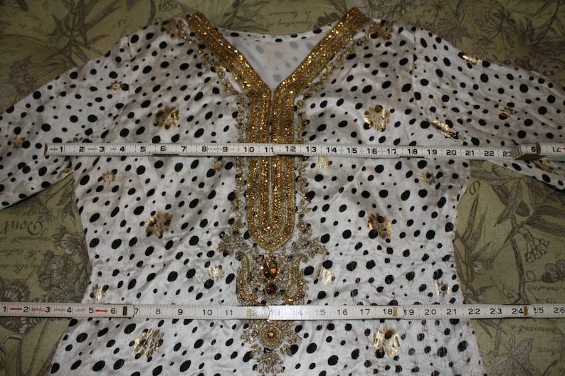Vintage Turkish Tunic Gown Robe 1960s Ethnic Gold Lame Hollywood Regency Bali Middle e Eastern