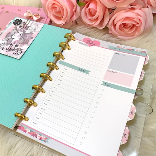 Printed Discbound Planner Inserts WEEKLY Inserts Half Etsy