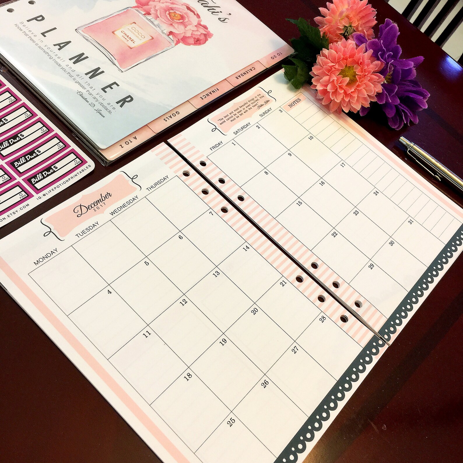 A5 Planner Printable 2021 Monthly Planner Filofax A5 | Etsy