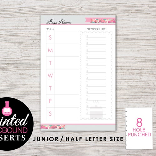 Printed Discbound Planner Inserts DAILY Inserts Junior Etsy