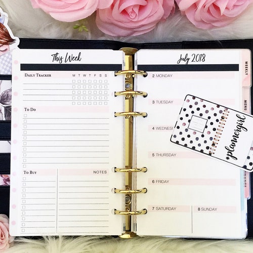 Planner Printable Weekly Inserts Undated Filofax - Etsy