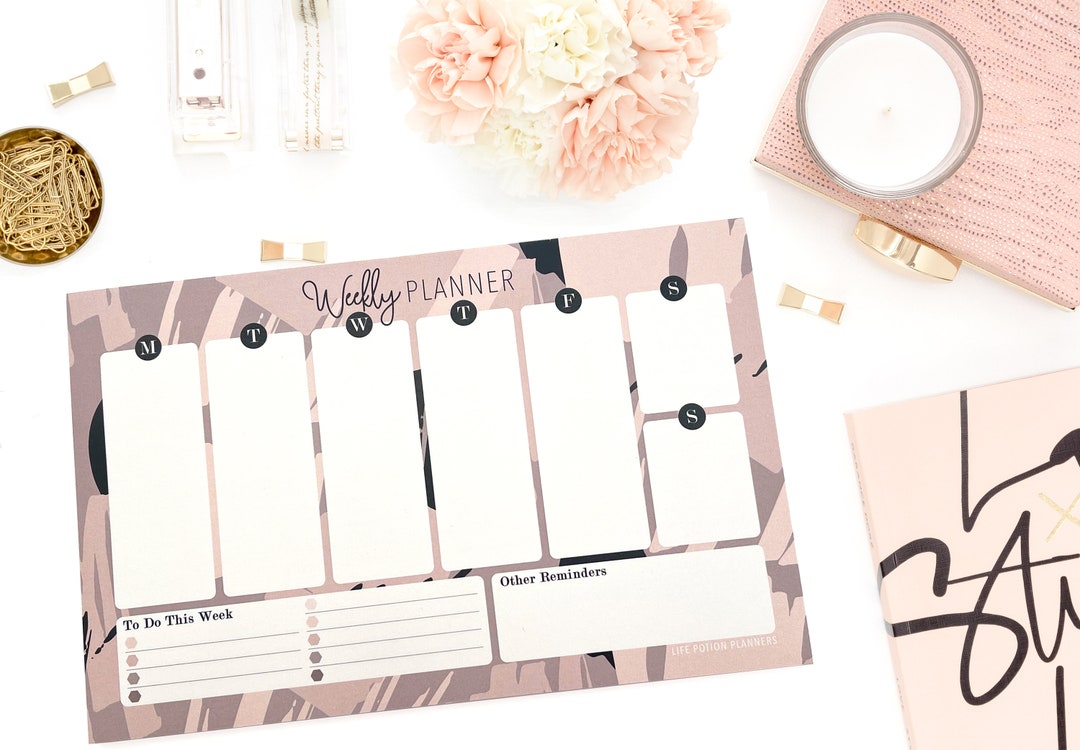 Weekly Planner Notepad 8.5 X 5.5 In. Tear off Notepad 50 - Etsy