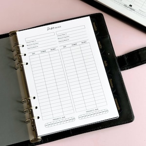 A5 Debt Tracker Inserts, Printed Budget Pages, 6-Ring Planner Refill