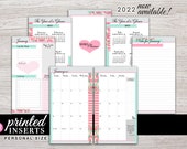 Printed Planner Inserts - Monthly Inserts - Filofax Personal - Kikki K Medium - LV MM - Design: Flirty Girl