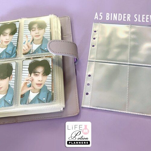 A5 Binder Sleeves for Kpop PHOTOCARDS / TRADING CARDS Etsy
