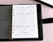 A5 Simple Budget Planner, Printed Monthly Finance Tracker, 6-Ring Planner Refill