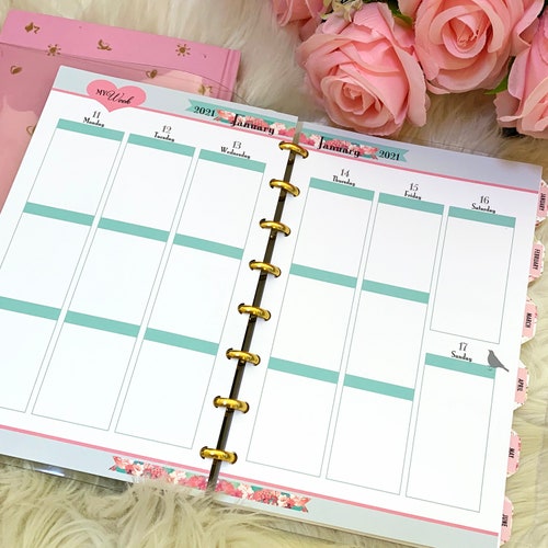 Printed Discbound Planner Inserts DAILY Inserts Junior Etsy