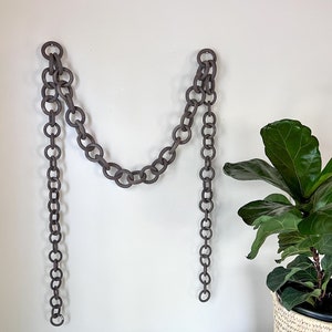 Made to order - Ceramic link chain wall hanging, stoneware chain sculpture