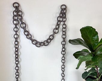 Made to order - Ceramic link chain wall hanging, stoneware chain sculpture