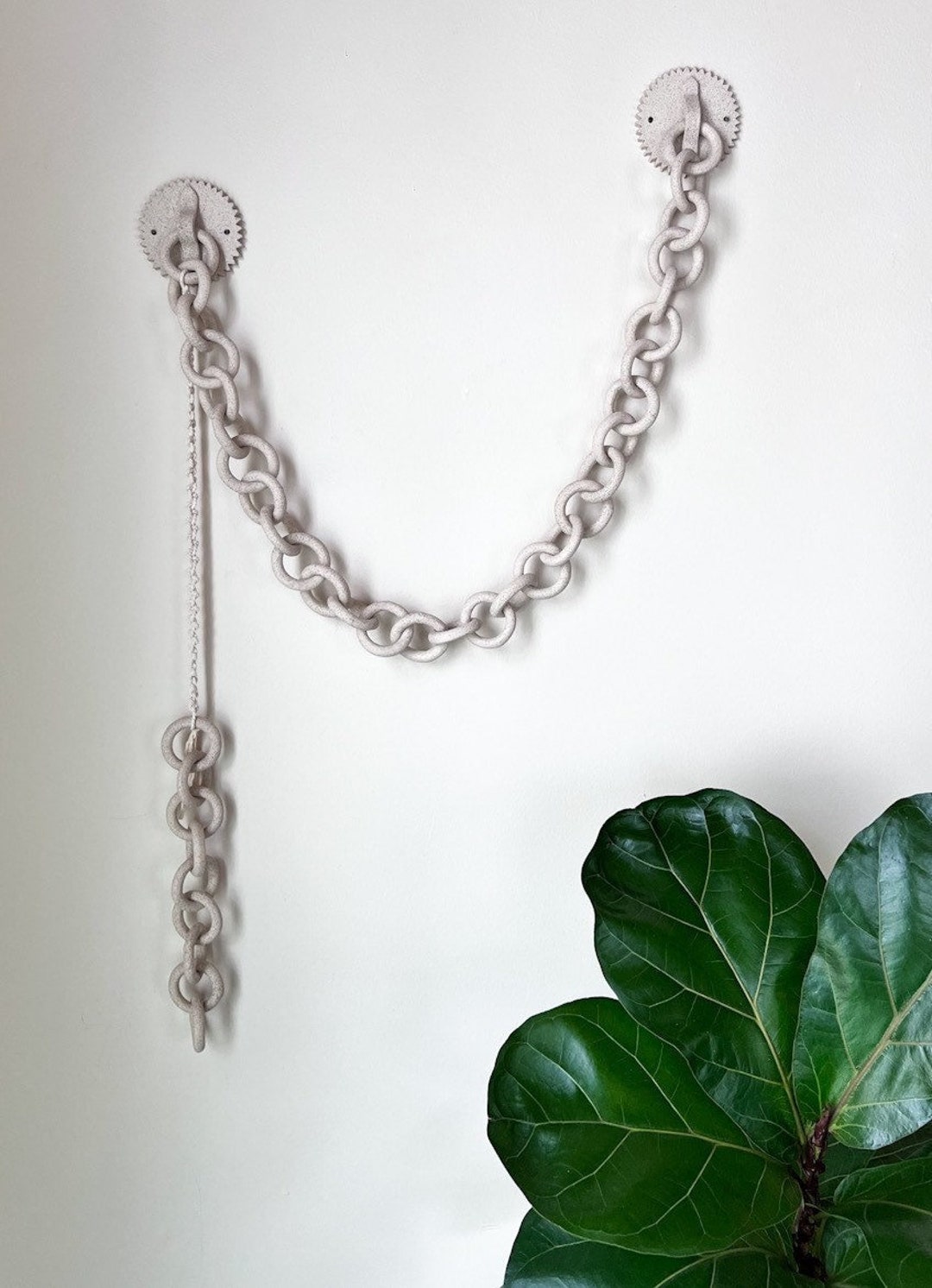 Made to Order Ceramic Link Chain Wall Hanging Stoneware Etsy