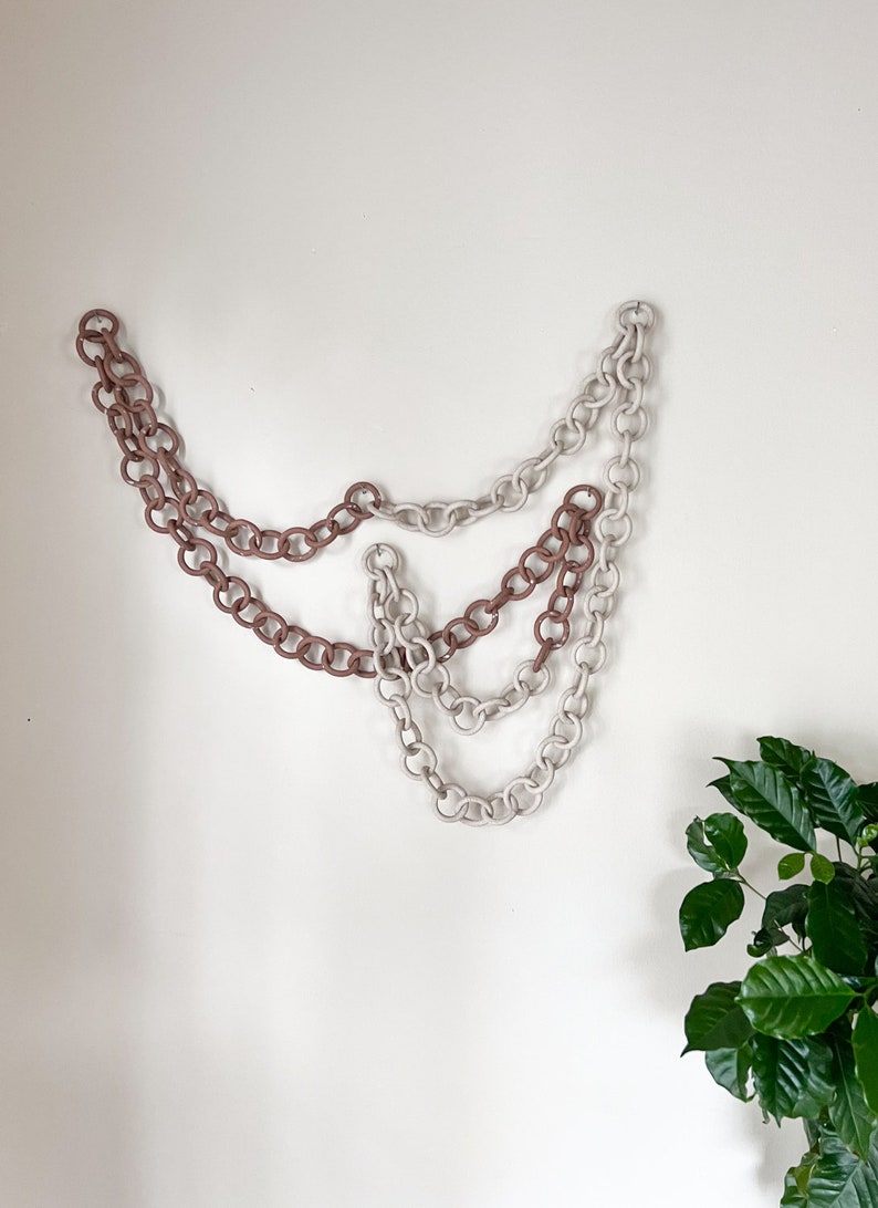 Made to Order Ceramic Link Chain Wall Hanging Stoneware Etsy