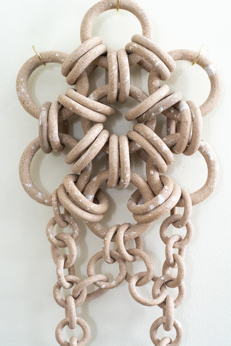 Ceramic Chainmail Ceramic Stoneware Chain Mail Sculpture, Ceramic Wall Installation - Etsy