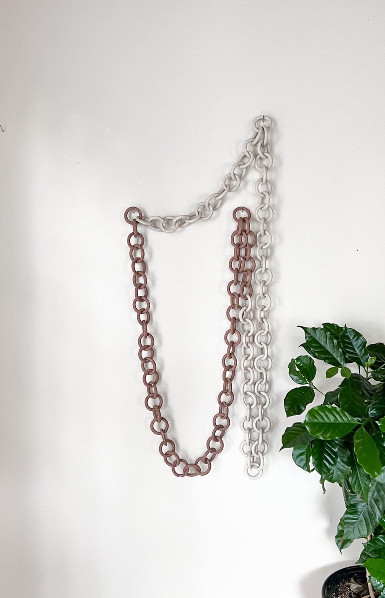 Made to Order Ceramic Link Chain Wall Hanging Stoneware Etsy