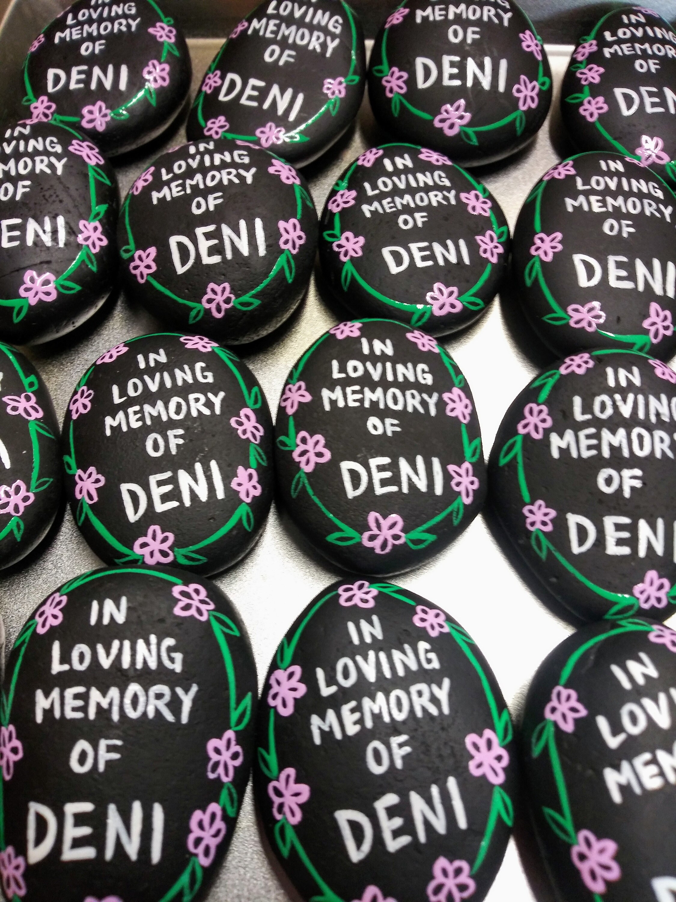 Set of 20 Rocks Hand Painted Memorial Celebration of Life Etsy