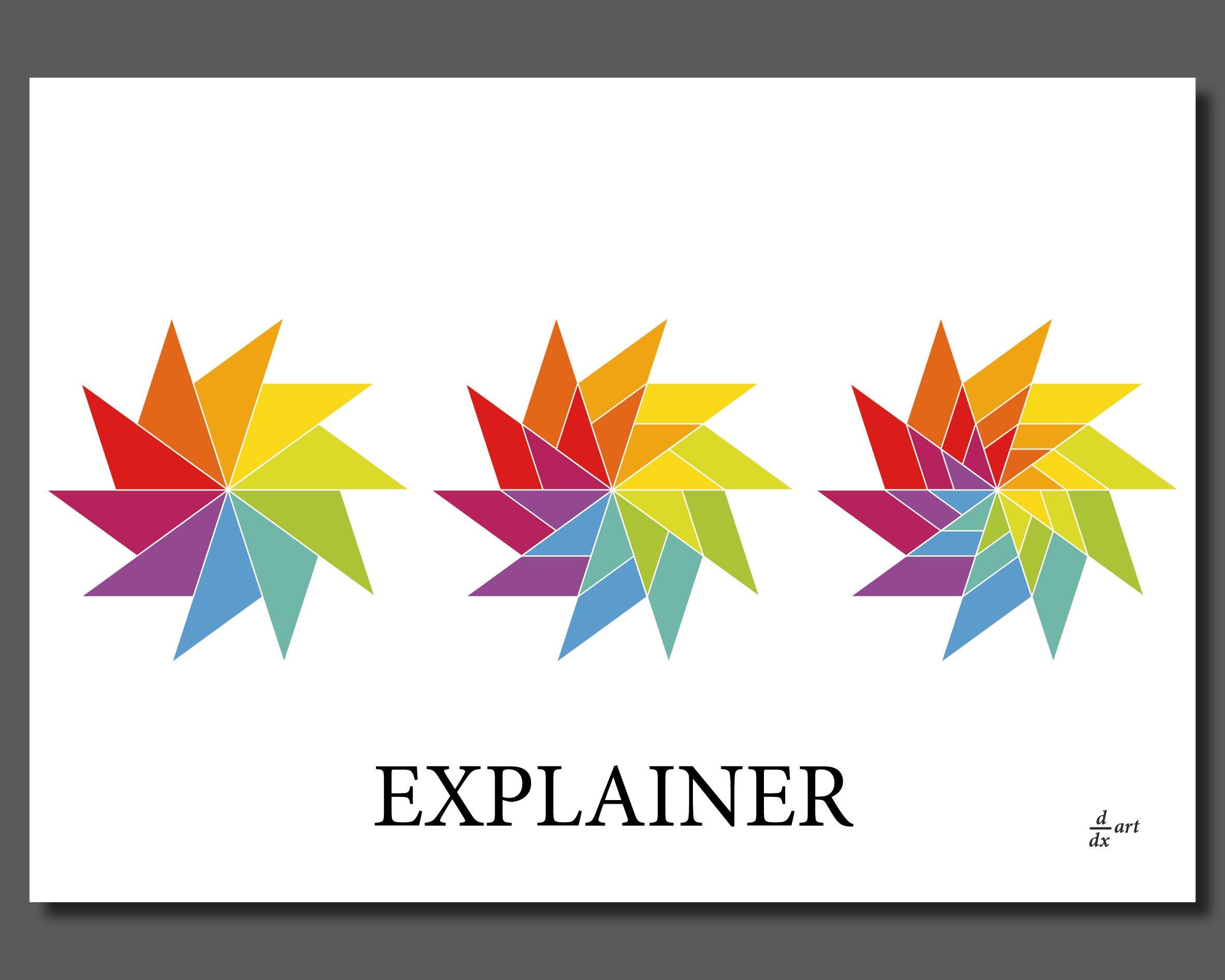 Golden Ratio Triangles Assembled No. 4 [A4/A3 Size Fine Art Print] - Etsy
