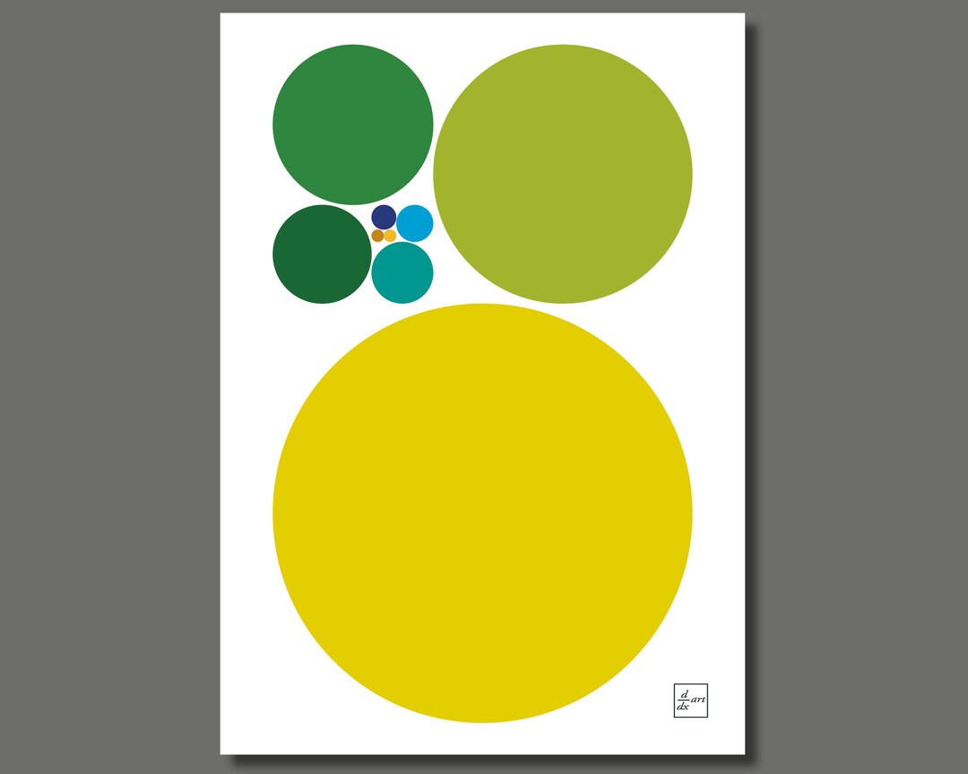 Fibonacci Spring Circles No. 2 [A4/A3 Size Fine Art Print] - Etsy