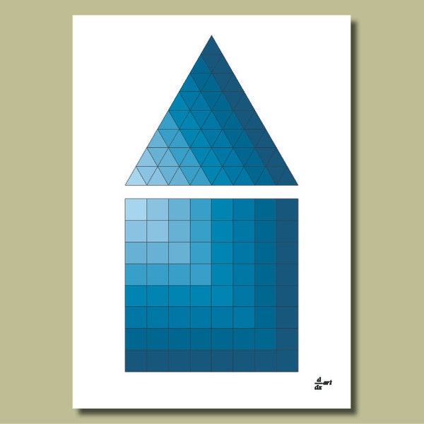 Triangle and square No. 9 [A4/A3 size fine art print]