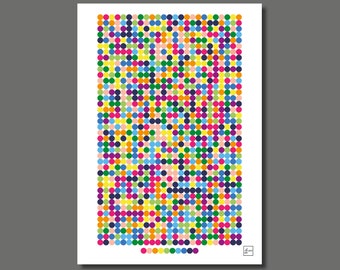 First 1000 digits of Pi No. 1 [A4/A3 size fine art print]