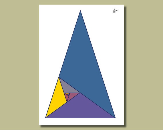 Fibonacci Triangles No 4 Size Art Print Etsy
