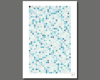 Prime numbers up to 1000 No. 3 [A4/A3 size fine art print]