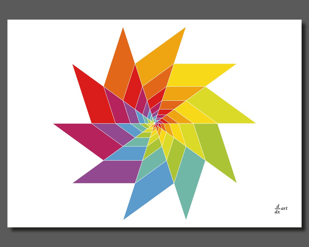 Golden Ratio Triangles Assembled No. 4 [A4/A3 Size Fine Art Print] - Etsy