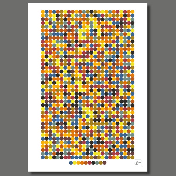 First 1000 digits of Pi No. 3 [A4/A3 size fine art print]