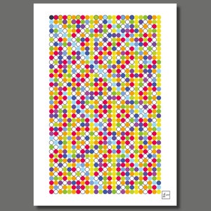 Prime numbers up to 1000 No. 5 [A4/A3 size fine art print]