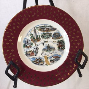 Vintage Homer Laughlin Cavalier Shape California State 7.25 Plate 1950s