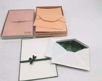 NEW Vintage Mixed Lot Of Stationary American Greetings Peach Pink Green Marbled