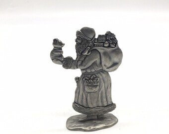 Vintage 1988 Santa Seagull Pewter Canada Santa Claus Figurine 5.25H