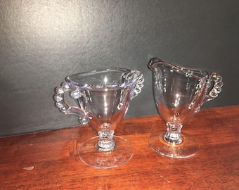 Zucker und Milchkännchen von Imperial Glass