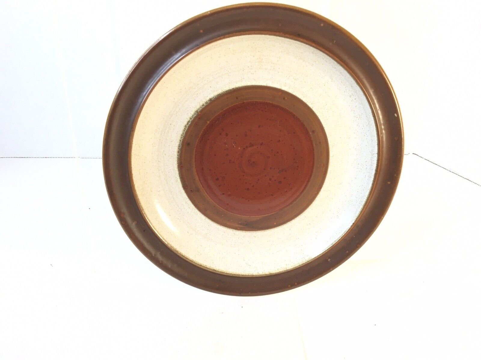 Vtg Denby Made England Potters Wheel Stoneware Rust Red Salad Plate 8. ...